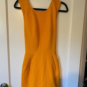 Club Monaco cross-back marigold dress size 6